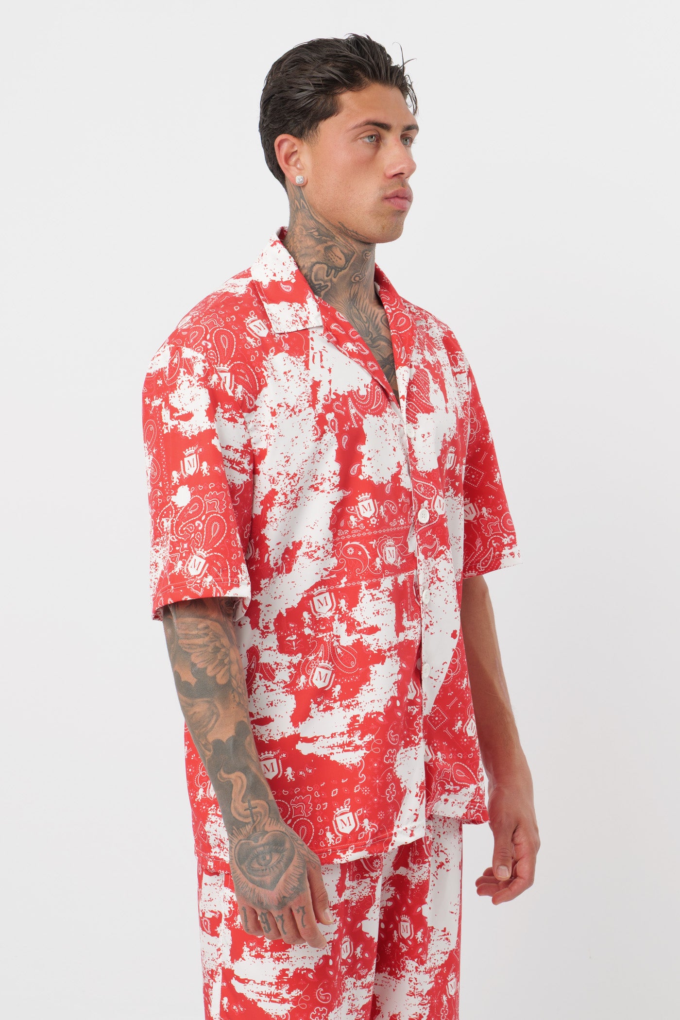 Coodinato Paisley Rosso