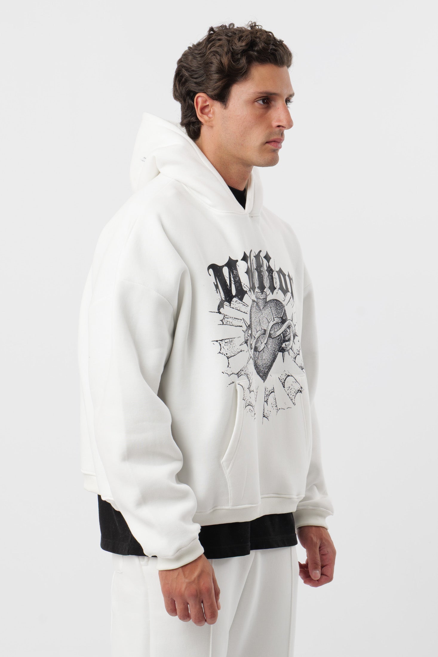 Hoodie Cream Heart