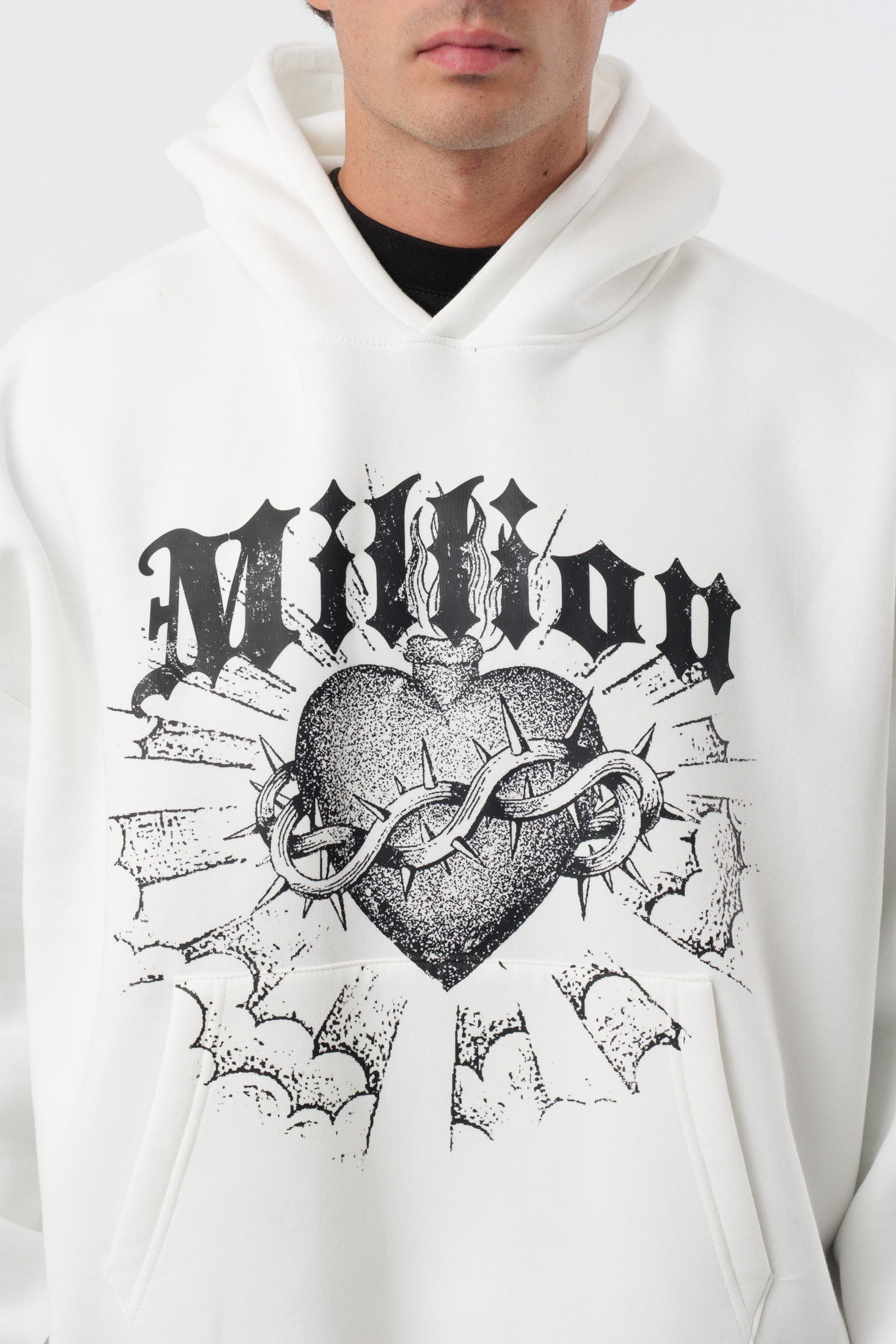 Hoodie Cream Heart