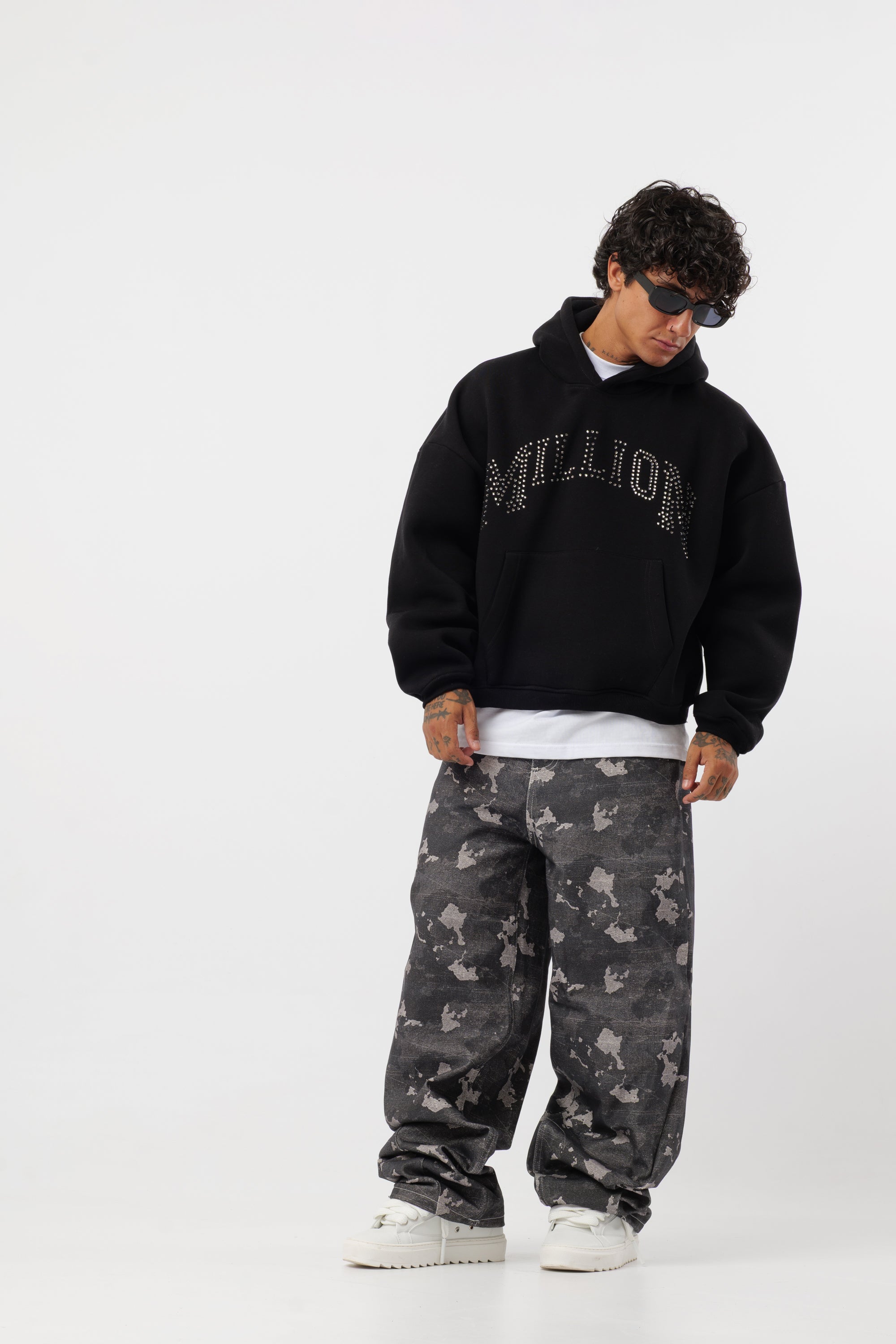 Jeans Camouflage Nero