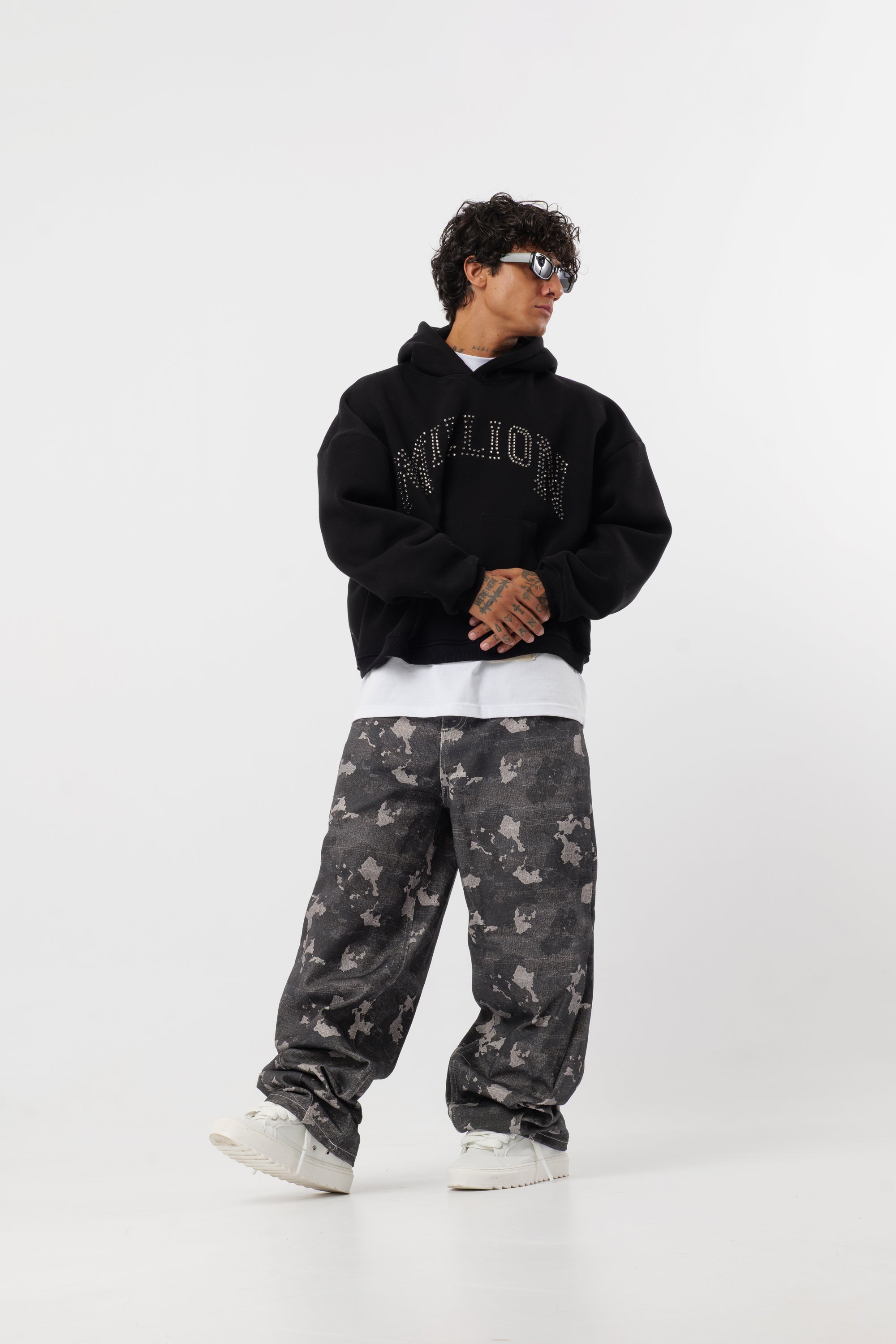 Jeans Camouflage Nero