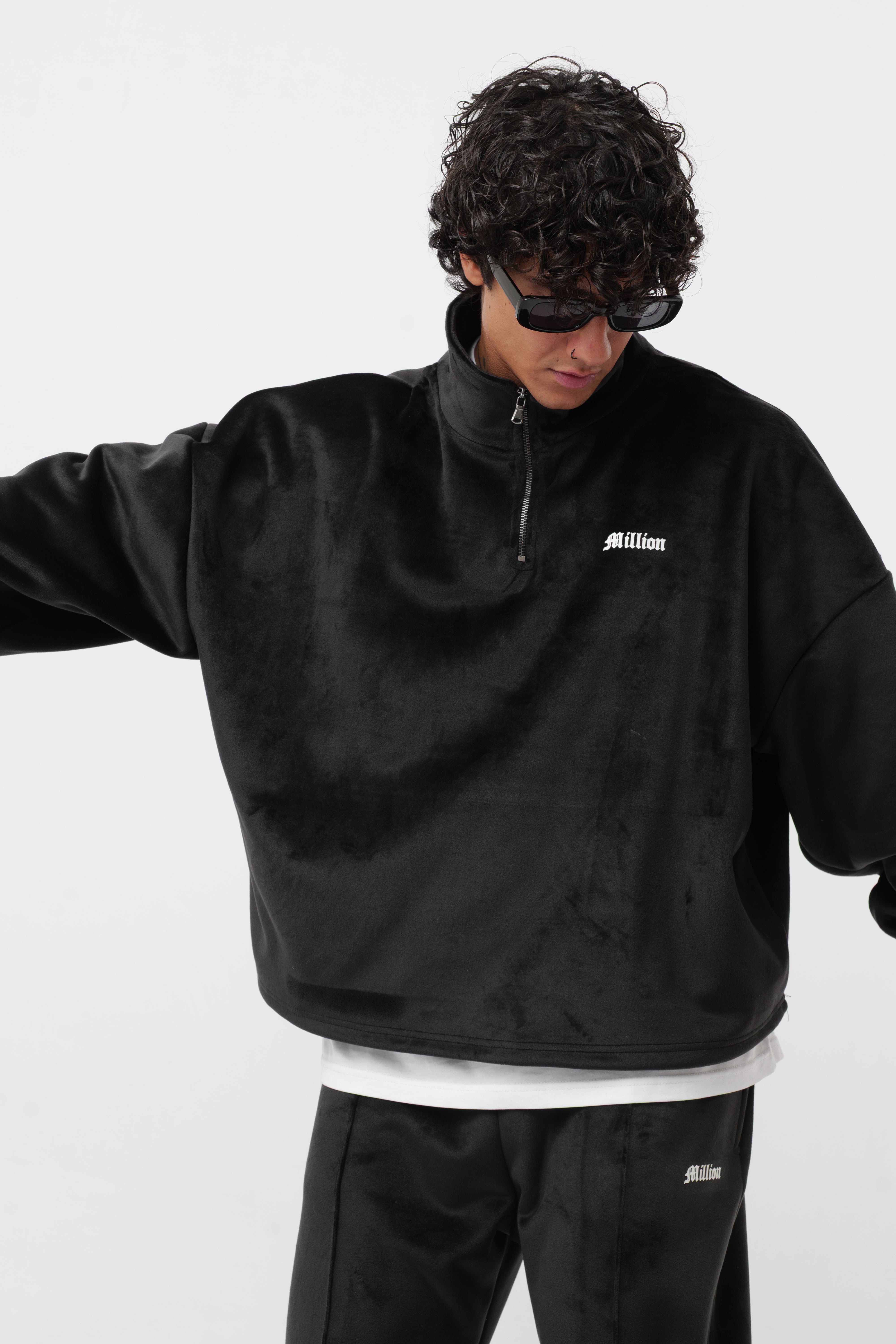 Tracksuit Velour Black