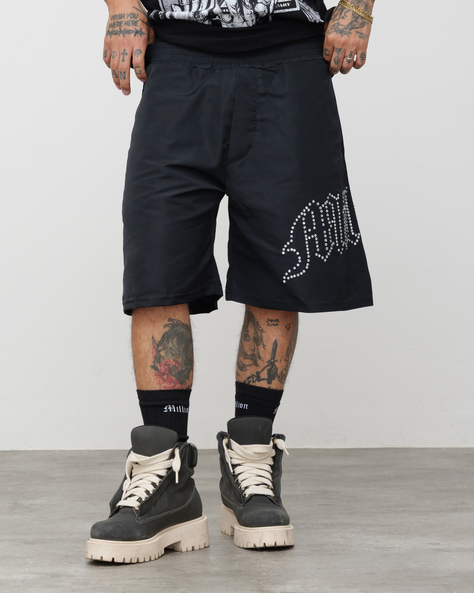 Shorts Tech Nero - Diamond Bianco