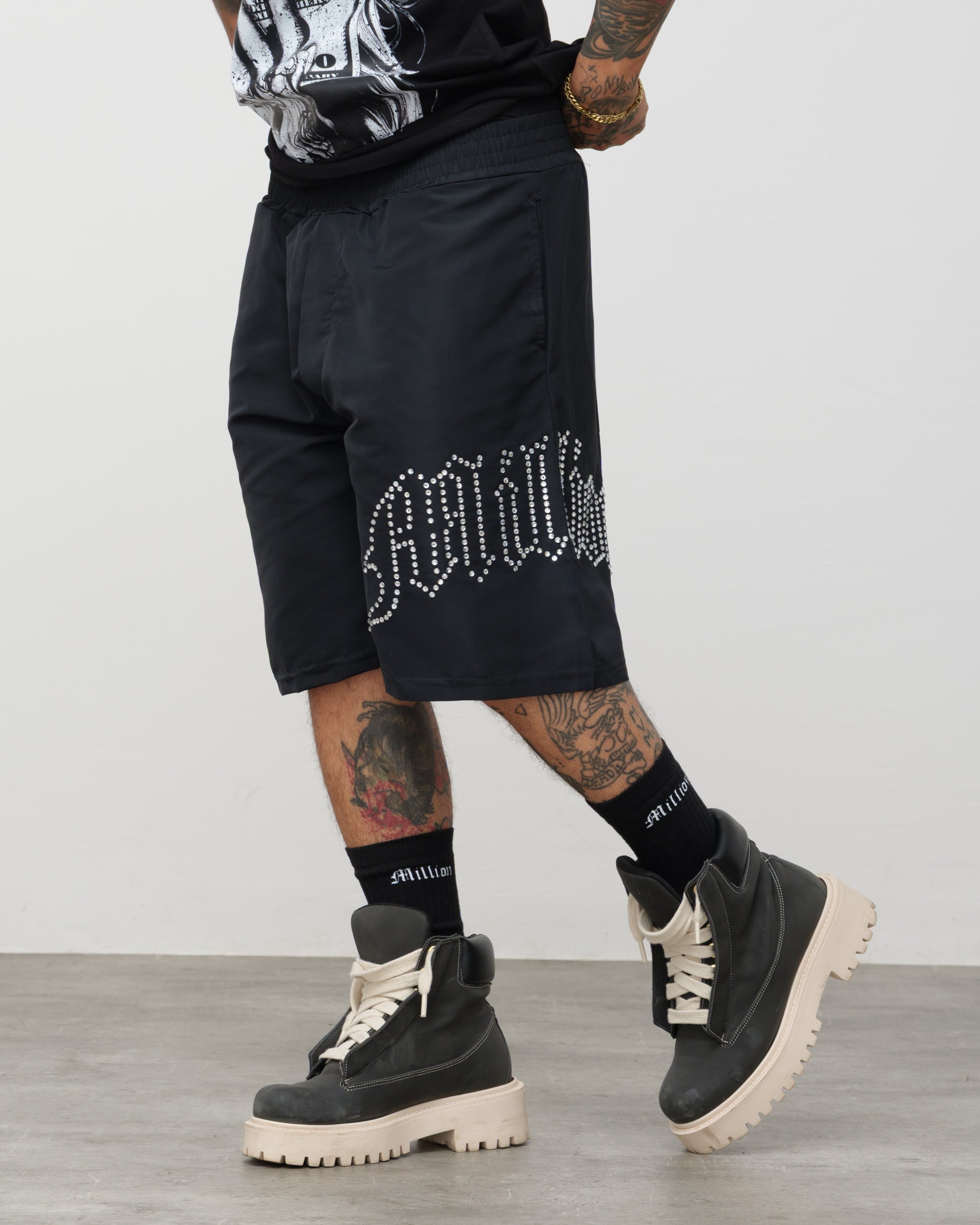 Shorts Tech Nero - Diamond Bianco
