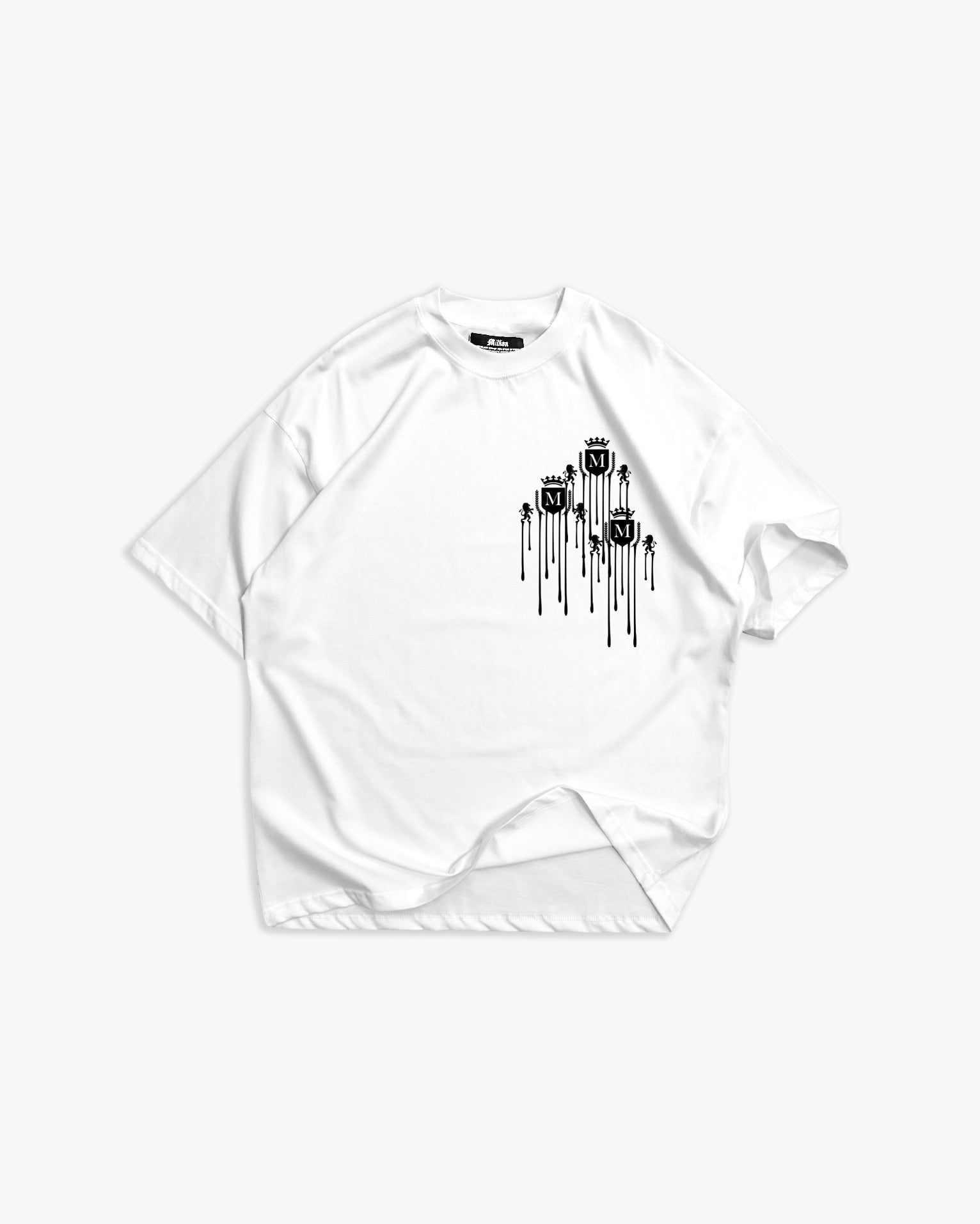 T-Shirt Logo Colato Bianca