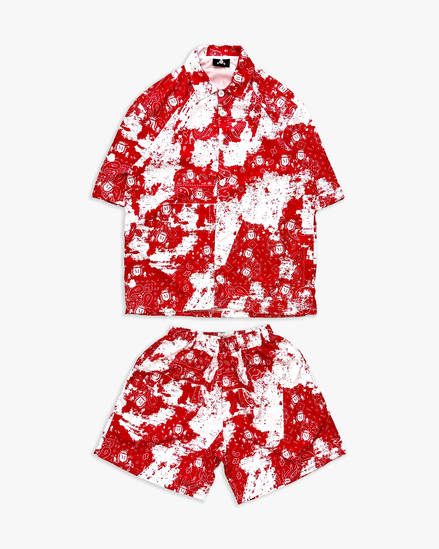 Coodinato Paisley Rosso