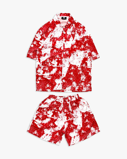 Coodinato Paisley Rosso