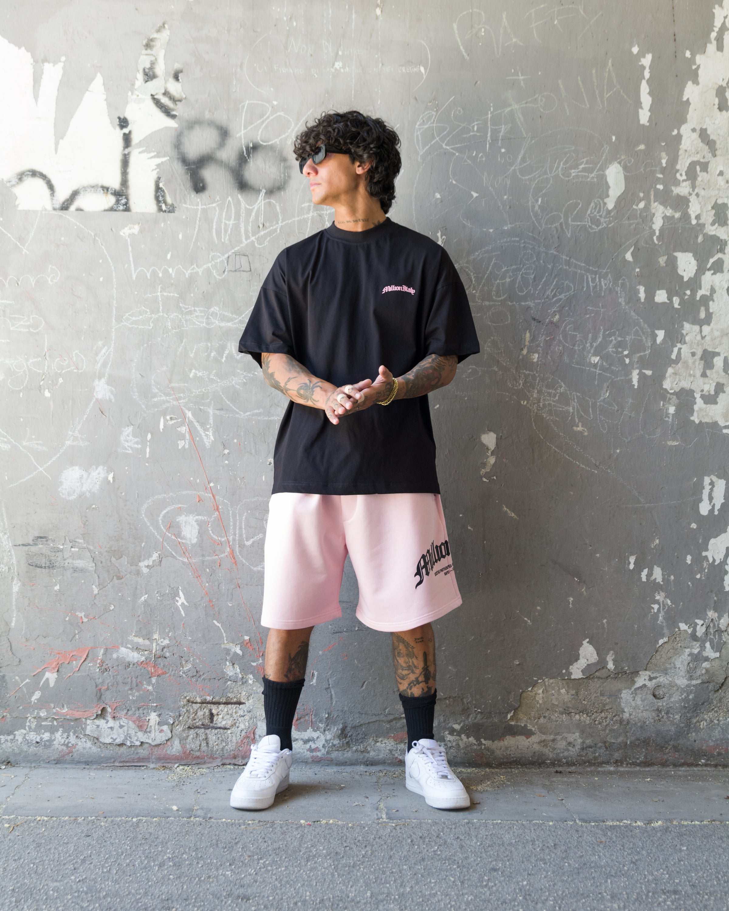 Shorts Rosa Arch Logo