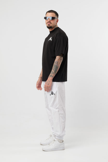 T-Shirt Nera con Logo Nero