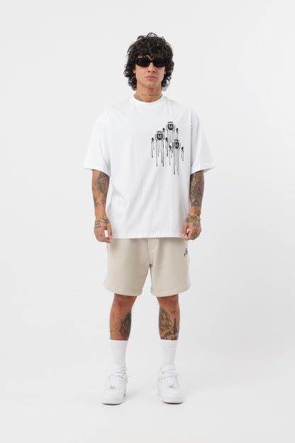 T-Shirt Logo Colato Bianca