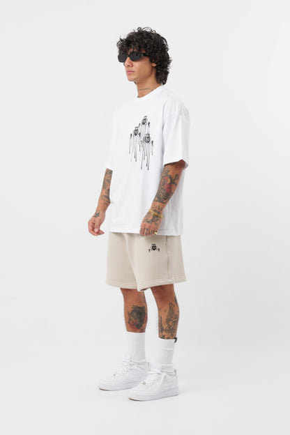 T-Shirt Logo Colato Bianca