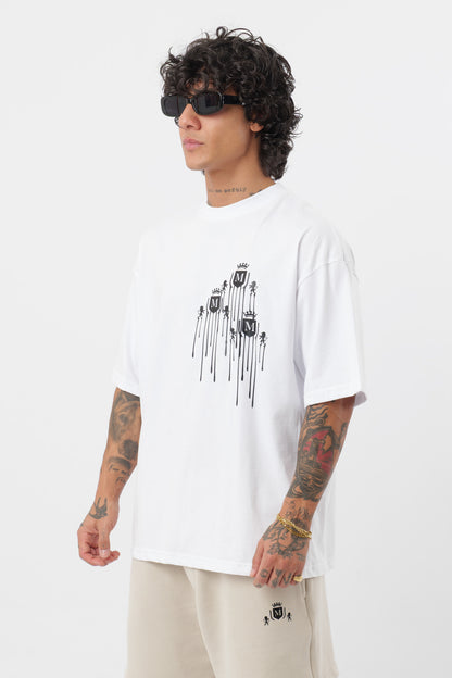 T-Shirt Logo Colato Bianca