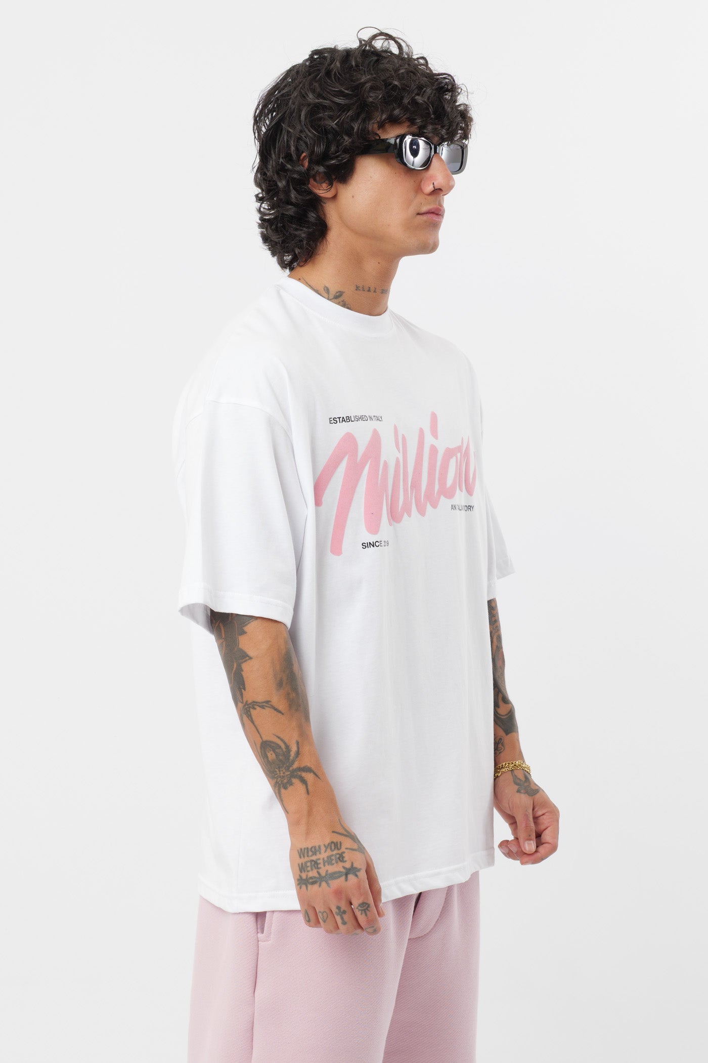 T-Shirt BabyRose Bianco