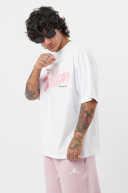 T-Shirt BabyRose Bianco