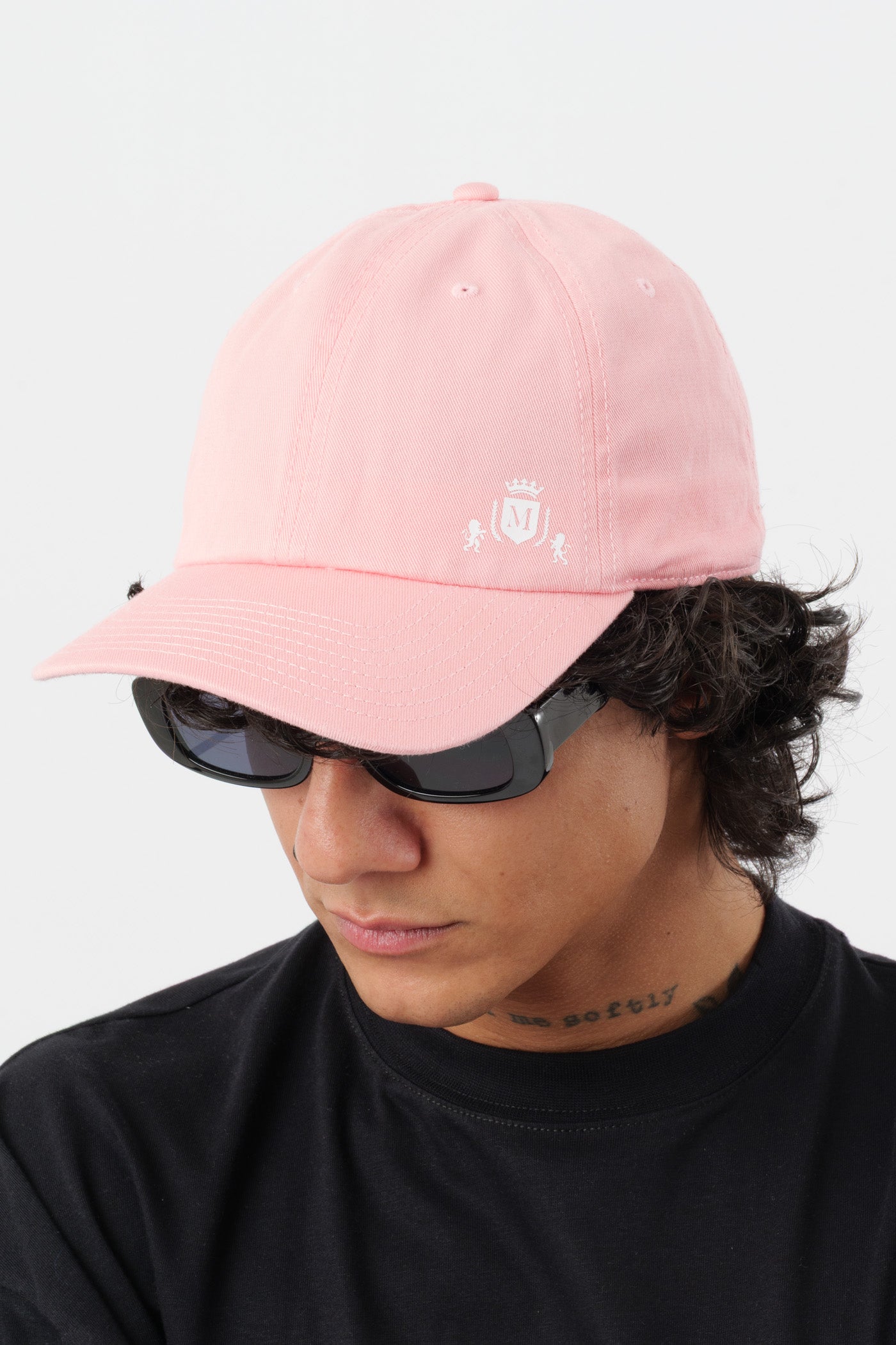 Cappello Rosa con Mini-Logo Bianco