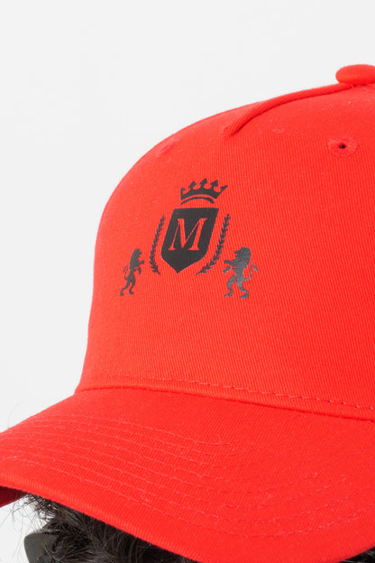 Cappello Rosso con Logo Nero