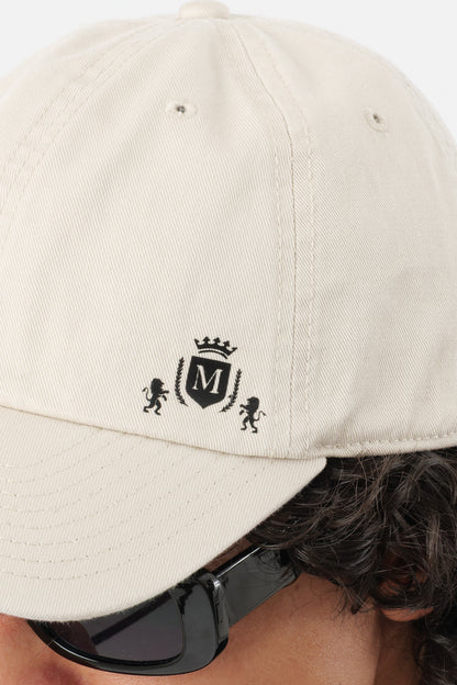 Cappello Beige con Mini-Logo Nero