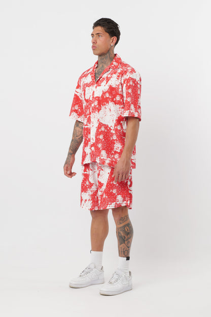 Coodinato Paisley Rosso