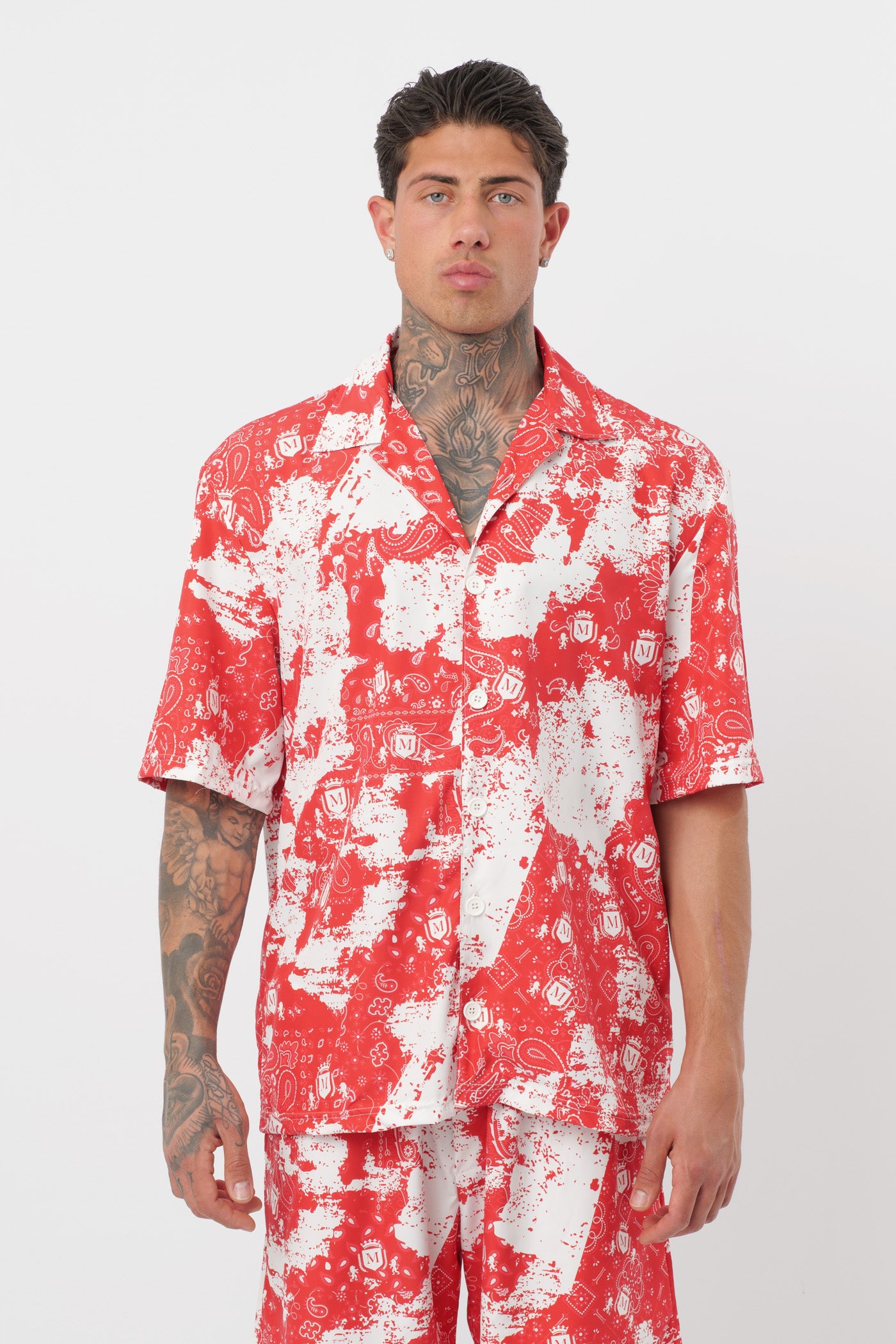 Coodinato Paisley Rosso