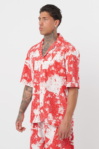 Coodinato Paisley Rosso