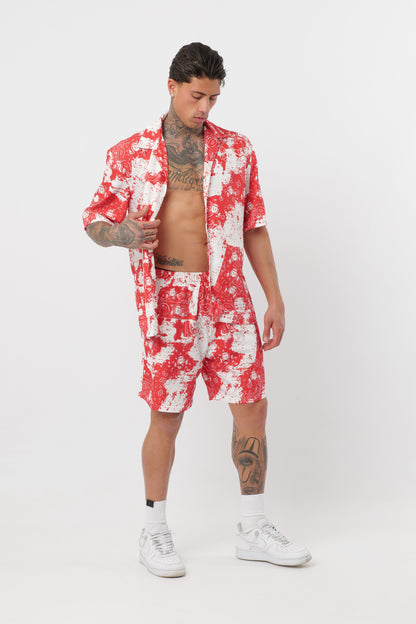 Coodinato Paisley Rosso