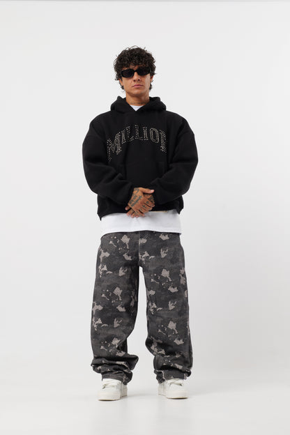 Jeans Camouflage Nero