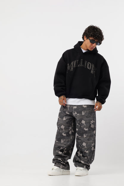Jeans Camouflage Nero