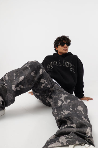 Jeans Camouflage Nero