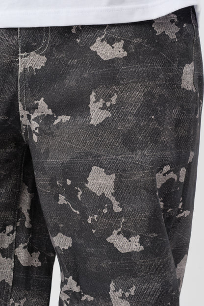 Jeans Camouflage Nero