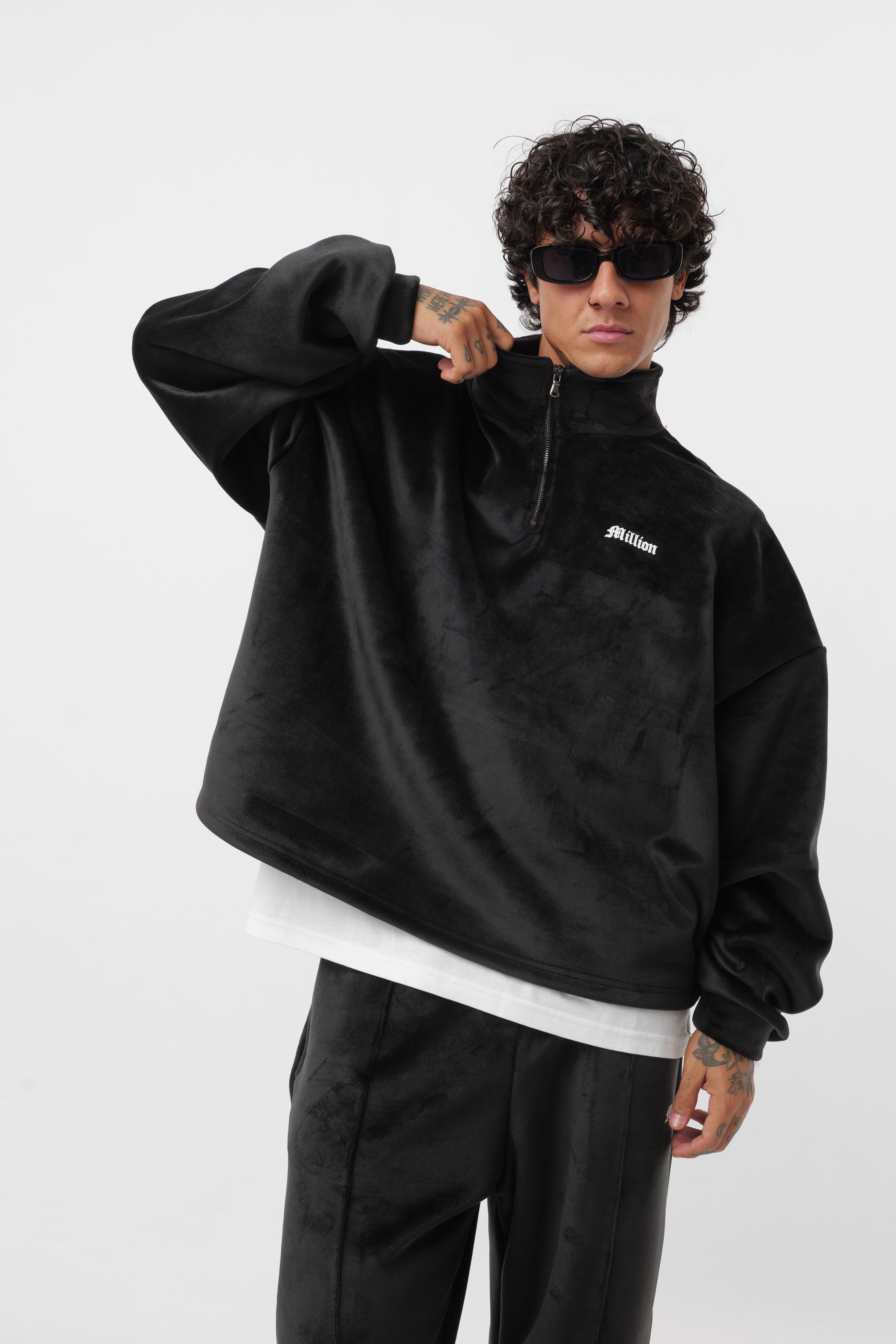 Tracksuit Velour Black
